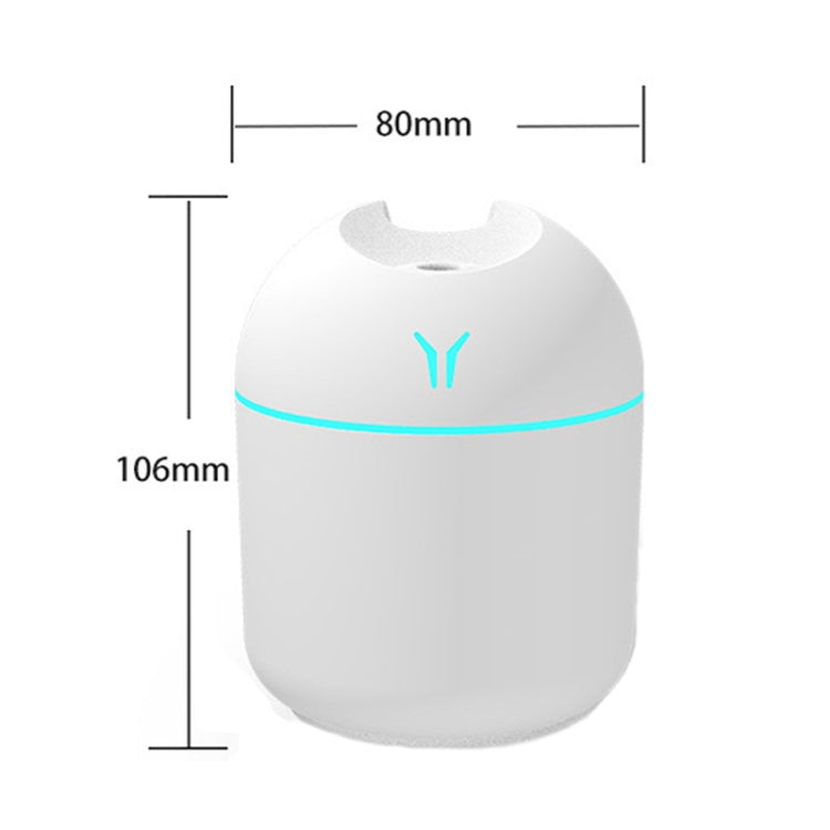 Mini Humidificador de Mesa USB com Luz Noturna Colorida, Especificações: 250ml (Y-Branco), 250ml (Y-Rosa), 250ml (Y-Azul), 220ml (Y2-Branco), 220ml (Y2-Rosa), 220ml (Y2-Azul)