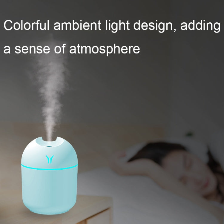 Mini Humidificador de Mesa USB com Luz Noturna Colorida, Especificações: 250ml (Y-Branco), 250ml (Y-Rosa), 250ml (Y-Azul), 220ml (Y2-Branco), 220ml (Y2-Rosa), 220ml (Y2-Azul)