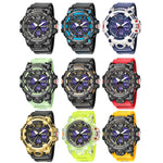 Relógio Masculino Esportivo Multifuncional à Prova de Água SMAEL 8008 para Exterior, Vermelho, Preto, Laranja, Verde Fluorescente, Azul Escuro, Verde Relva, Preto Dourado, Dourado Rosa, Preto Azul