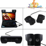 Coluna Estéreo USB Mini com Clipe para Notebook, Portátil, PC, Desktop, Tablet, Mini com Clipe
