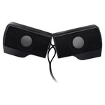 Coluna Estéreo USB Mini com Clipe para Notebook, Portátil, PC, Desktop, Tablet, Mini com Clipe
