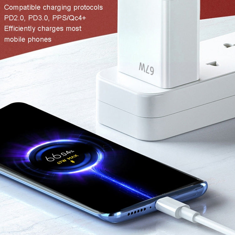 Para Telemóvel Xiaomi / Redmi Carregador 67W Universal Cabeça de Carregamento US Plug, Estilo:, Carregador, Carregador+1m Cabo