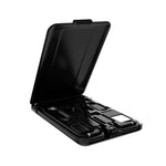 Organizador de Cabos com Carregador Sem Fios 15W BM3016C e Suporte Dobrável para Telemóvel, BM3016C Preto