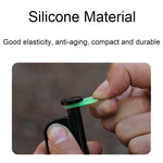 100 Unidades de Anel de Advertência Multifuncional Refletor de Silicone com Círculo Luminoso para Campismo ao Ar Livre