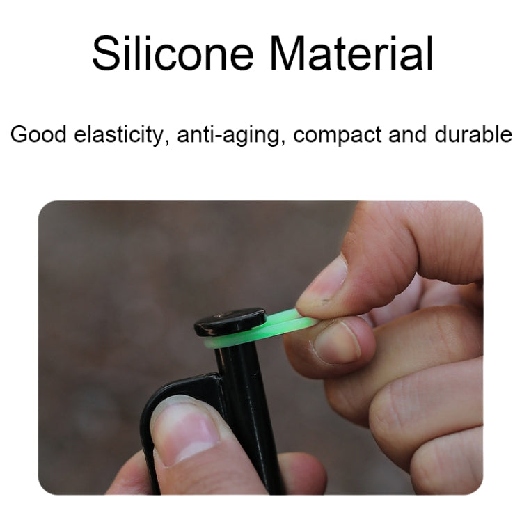 100 Unidades de Anel de Advertência Multifuncional Refletor de Silicone com Círculo Luminoso para Campismo ao Ar Livre