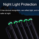 100 Unidades de Anel de Advertência Multifuncional Refletor de Silicone com Círculo Luminoso para Campismo ao Ar Livre