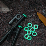 100 Unidades de Anel de Advertência Multifuncional Refletor de Silicone com Círculo Luminoso para Campismo ao Ar Livre