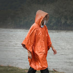Capa de Chuva Multifuncional Refletora, Resistente ao Vento e Espessada para Ciclismo ao Ar Livre, 130 x 100 cm (Laranja)