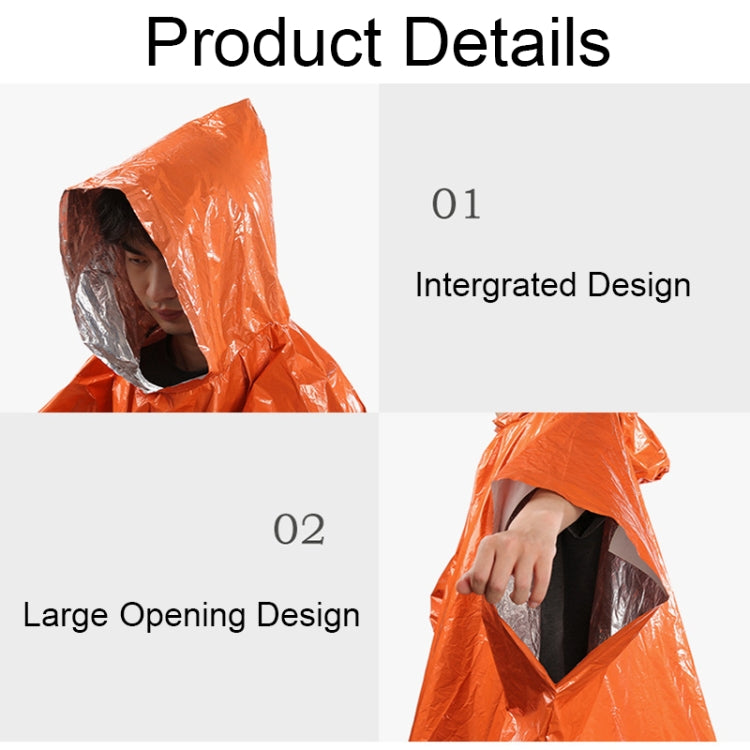 Capa de Chuva Multifuncional Refletora, Resistente ao Vento e Espessada para Ciclismo ao Ar Livre, 130 x 100 cm (Laranja)