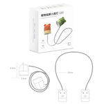 KD201 Lâmpada Portátil de Pescoço para Leitura Luz Noturna LED, Estilo:, Cervo Pequeno (Azul+Castanho)
