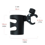 Suporte Universal para Copos de Carrinho de Bebé com Rotação de 360 Graus, Suporte para Copos Preto