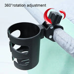 Suporte Universal para Copos de Carrinho de Bebé com Rotação de 360 Graus, Suporte para Copos Preto