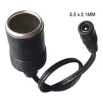 DC 5.5 x 2.1 mm Plug To Cigarette Lighter Mother Seat With DC Power Cord, DC 5.5 x 2.1mm Plug