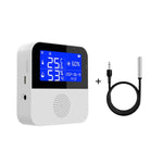 Sensor de Temperatura e Humidade WIFI Tuya com Ecrã LCD de 2,9 polegadas, Especificações:, Apenas Sensor, Com Cabo Sensor