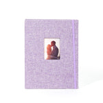 Álbum de Fotos de Algodão e Linho com 208 Bolsos de 3 polegadas, Porta Cartões Fotográficos, Caqui, Roxo, Cinzento, Rosa, Azul