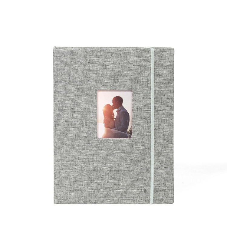 Álbum de Fotos de Algodão e Linho com 208 Bolsos de 3 polegadas, Porta Cartões Fotográficos, Caqui, Roxo, Cinzento, Rosa, Azul