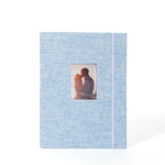 Álbum de Fotos de Algodão e Linho com 208 Bolsos de 3 polegadas, Porta Cartões Fotográficos, Caqui, Roxo, Cinzento, Rosa, Azul