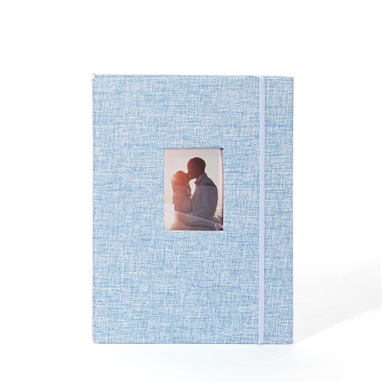Álbum de Fotos de Algodão e Linho com 208 Bolsos de 3 polegadas, Porta Cartões Fotográficos, Caqui, Roxo, Cinzento, Rosa, Azul