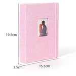 Álbum de Fotos de Algodão e Linho com 208 Bolsos de 3 polegadas, Porta Cartões Fotográficos, Caqui, Roxo, Cinzento, Rosa, Azul