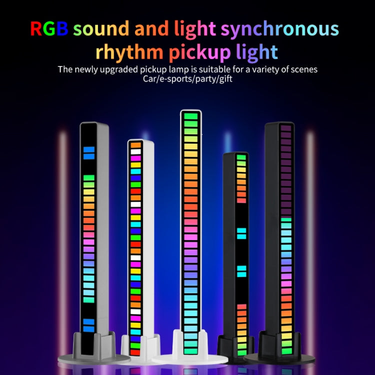 Luzes rítmicas LED RGB controladas por som para ambiente musical, luzes de captação, recarregável, com ficha
