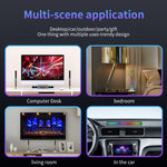 Luzes rítmicas LED RGB controladas por som para ambiente musical, luzes de captação, recarregável, com ficha