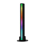 Luzes rítmicas LED RGB controladas por som para ambiente musical, luzes de captação, recarregável, com ficha