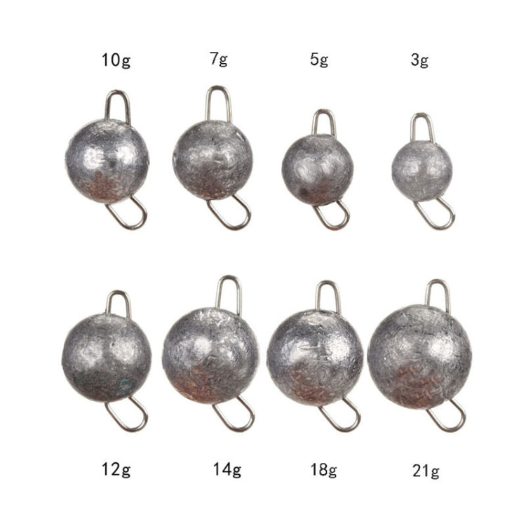 10 Peças de Chumbo Rápido para Pendurar Isca, Chumbo Invertido, Especificação: 3g, 3g, 5g, 7g, 10g, 12g, 14g, 18g, 21g