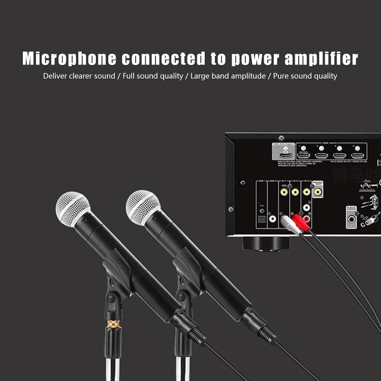 Cabo de Áudio Balanceado 2RCA para 2XLR Canon para Colunas, 0,5m, 1m, 1,5m, 3m