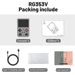 Consola de Jogos Portátil RG353V com Ecrã de 3,5 Polegadas, Caixa de Jogos Sem Fios Android 11 Linux OS, Apenas Máquina, 64G com 15.000 Jogos, 128G com 25.000 Jogos, 256G com 35.000 Jogos