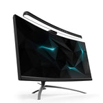 Lâmpada de Secretária para Computador com Ecrã Curvo Suspenso Luz de Secretária para Computador, Curvo Sem Luz de Fundo RGB, Curvo Com Luz de Fundo RGB