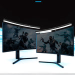 Lâmpada de Secretária para Computador com Ecrã Curvo Suspenso Luz de Secretária para Computador, Curvo Sem Luz de Fundo RGB, Curvo Com Luz de Fundo RGB
