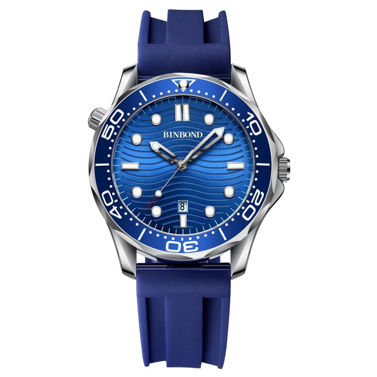 BINBOND B2820 Luminous 30m Waterproof Men Sports Quartz Watch, White Steel Black Surface, White Steel White Surface, White Steel Blue Surface, Inter-gold Black Surface, Inter-gold Blue Surface, Black Steel Black Surface White                           ...