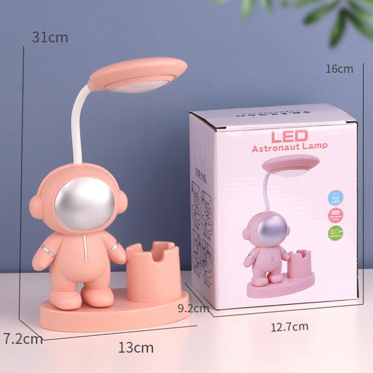 T509 Lâmpada de Secretária com Suporte para Canetas Astronauta com Função de Apontador de Lápis, T509 Branco, T509 Rosa, T509 Azul