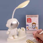 T509 Lâmpada de Secretária com Suporte para Canetas Astronauta com Função de Apontador de Lápis, T509 Branco, T509 Rosa, T509 Azul