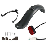 Para acessórios para trotinetes elétricas Xiaomi M365, guarda-lamas+suporte+lanterna traseira, preto com chave, preto sem chave