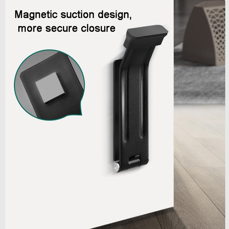 Batente de Porta Magnético com Pedal para Abrir e Fechar, Fecho para Fundo de Porta, Batente de Porta Magnético Preto, Batente de Porta Magnético Branco