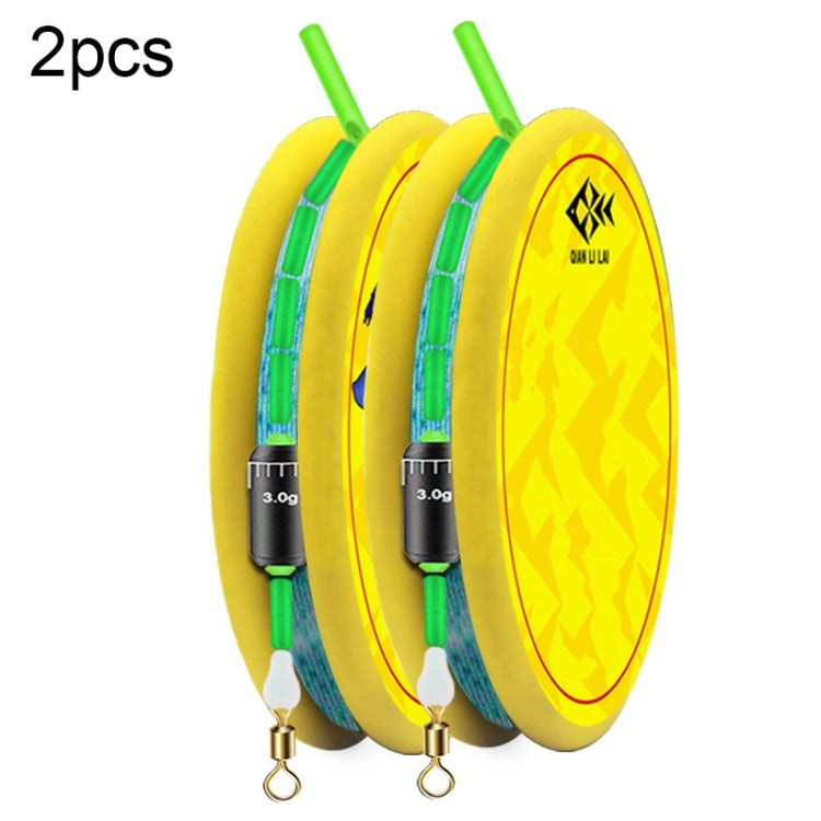 Conjunto de 2 linhas invisíveis anti-emaranhamento para pesca ao ar livre com escala, 3,6m, 4,5m, 5,4m, 6,3m, 7,2m