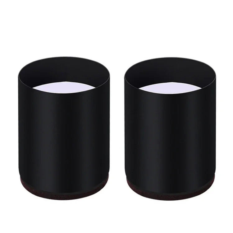 2pcs/set Furniture Carbon Steel Wraparound Heightening Foot Pad, Style:, Round 4x5cm (Black), Round 4x5cm (Brown), Round 6x5cm (Black), Round 6x5cm (Brown), Round 6x10cm (Black), Round 6x10cm (Brown), Square 4x5cm (Black), Square 4x5cm (Brown)         ...