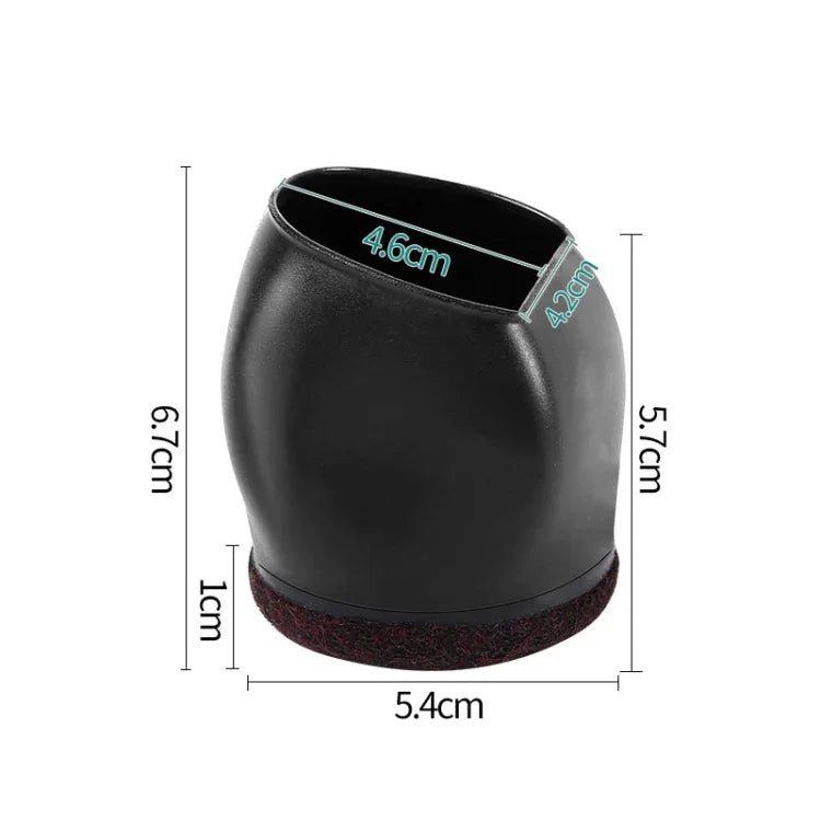 Conjunto de 5 Peças de Capa para Pés de Cadeira de Rodas, Fixador para Rodas de Cadeira de Computador, Capa para Pés de Cadeira de Rodas