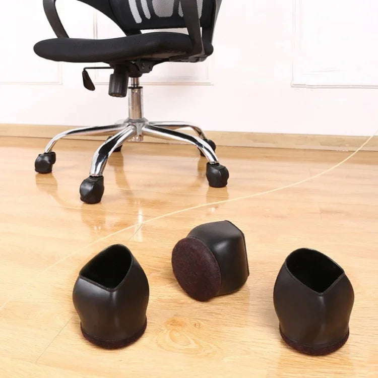 Conjunto de 5 Peças de Capa para Pés de Cadeira de Rodas, Fixador para Rodas de Cadeira de Computador, Capa para Pés de Cadeira de Rodas