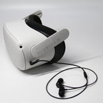 Auriculares de Alumínio com Cabo em Cotovelo 3,5 para Óculos VR Meta Quest 2