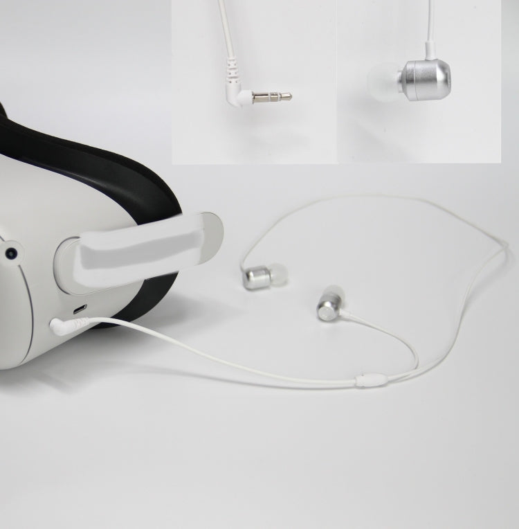 Auriculares de Alumínio com Cabo em Cotovelo 3,5 para Óculos VR Meta Quest 2