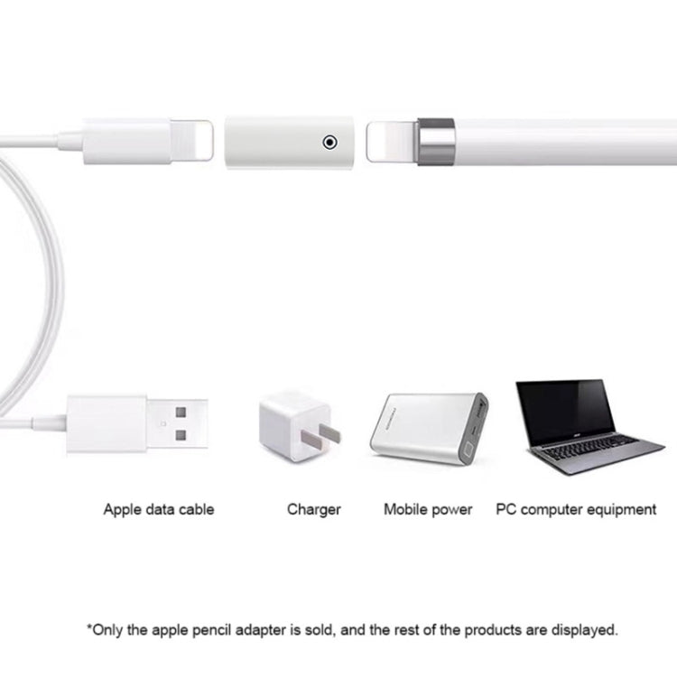 Adaptador de Carregamento para Apple Pencil 1/2, Conversor de Carregamento Estilete, Fêmea 8Pinos para Fêmea 8Pinos, Fêmea 8Pinos para Fêmea Tipo-C/USB-C
