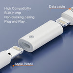 Adaptador de Carregamento para Apple Pencil 1/2, Conversor de Carregamento Estilete, Fêmea 8Pinos para Fêmea 8Pinos, Fêmea 8Pinos para Fêmea Tipo-C/USB-C