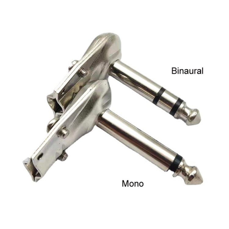10pcs Plugue de Guitarra de Ângulo Direito 6,35mm Conector de Áudio Microfone Amplificador, Mono, Binaural