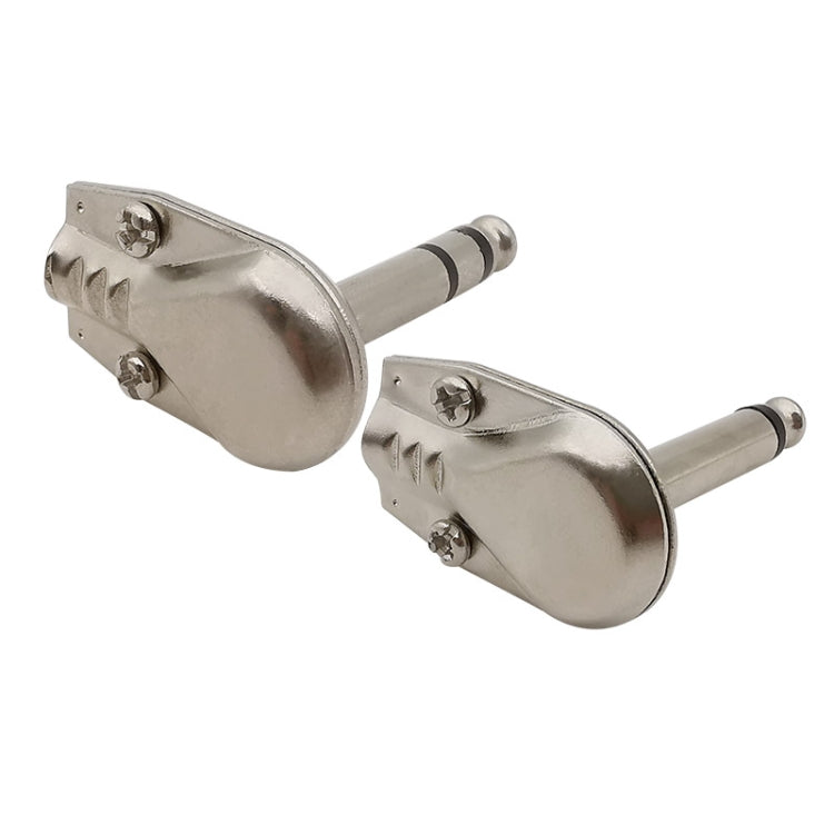 10pcs Plugue de Guitarra de Ângulo Direito 6,35mm Conector de Áudio Microfone Amplificador, Mono, Binaural