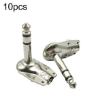 10pcs Plugue de Guitarra de Ângulo Direito 6,35mm Conector de Áudio Microfone Amplificador, Mono, Binaural
