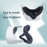 Máscara Anti-suor para Olhos para Headset VR Meta Quest 2, Suporte para Interface Facial, Máscara Anti-suor para Olhos (Preto)
