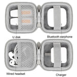 Baona Bolsa de Armazenamento em Pele para Cabo de Auscultadores Digital e Disco U, Quadrado Pequeno Cinza, Quadrado Pequeno Preto, Retangular Cinza, Retangular Preto, Quadrado Grande Cinza, Quadrado Grande Preto