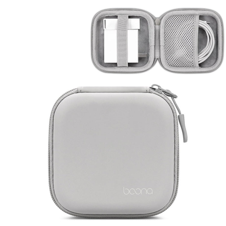 Baona Bolsa de Armazenamento em Pele para Cabo de Auscultadores Digital e Disco U, Quadrado Pequeno Cinza, Quadrado Pequeno Preto, Retangular Cinza, Retangular Preto, Quadrado Grande Cinza, Quadrado Grande Preto